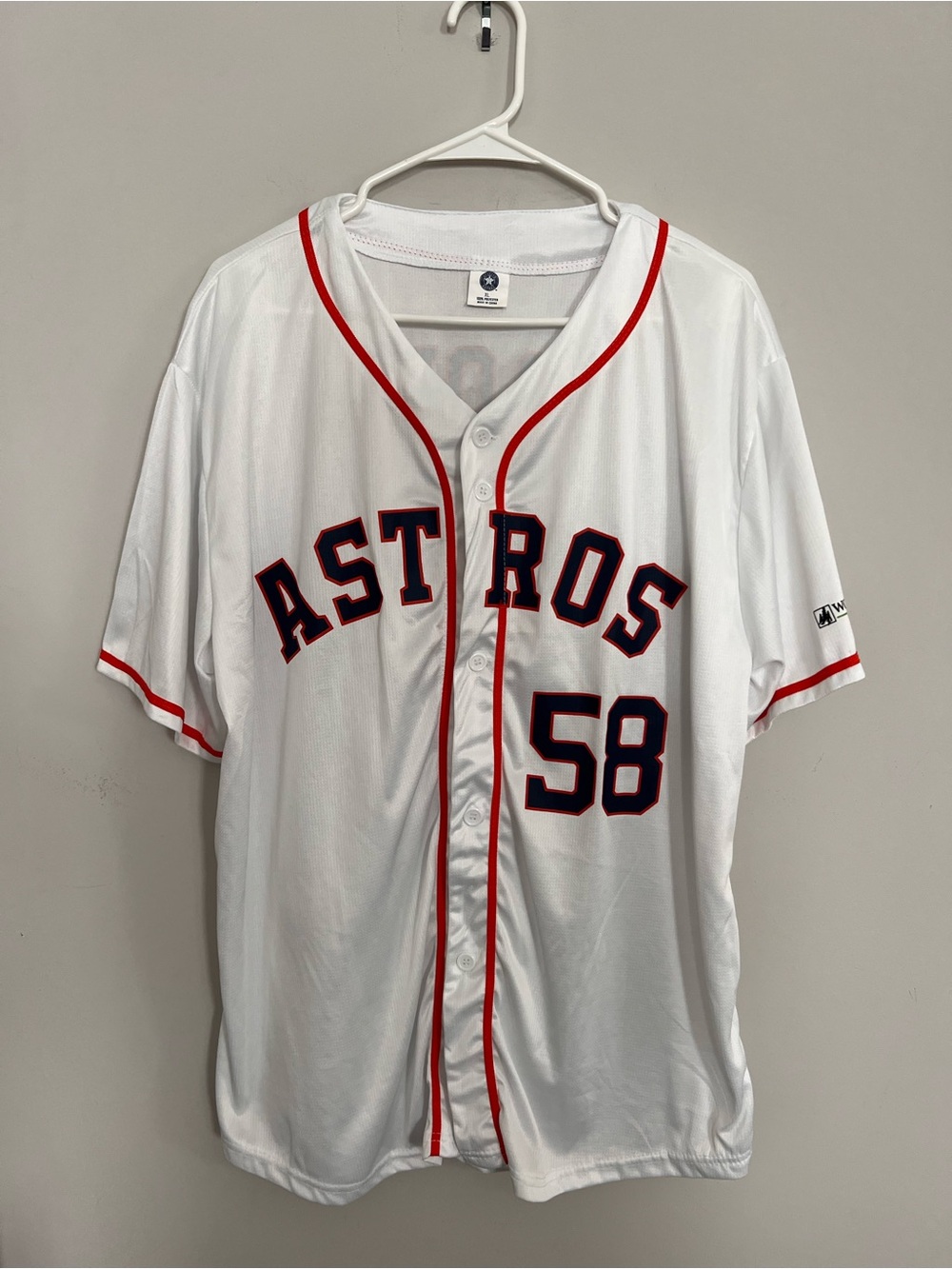 Houston Astros collectable  Hunter Brown #58 White promo Baseball Jersey